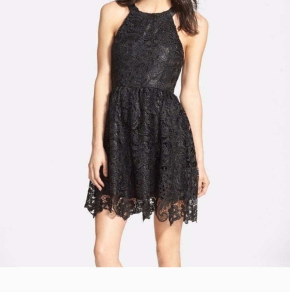 ASTR Little Black Lace Dress Sz Medium